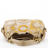 15770 Beige Gold Madison Maggie Patchwork Shoulder Bag
