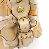 15770 Beige Gold Madison Maggie Patchwork Shoulder Bag