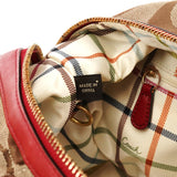 F23006 Beige Red Signature Bowling Bag