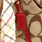 F23006 Beige Red Signature Bowling Bag