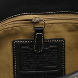 9266 Bolso hobo Clip de piel negra