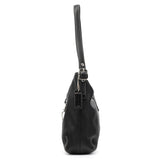 9266 Bolso hobo Clip de piel negra