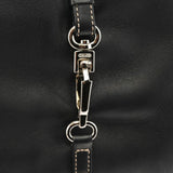 9266 Bolso hobo Clip de piel negra