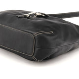 9266 Bolso hobo Clip de piel negra