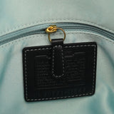 11547 Turnlock tote i sort læder