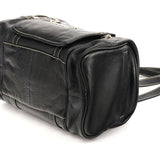 Multi-Pocket Boston taske i sort læder
