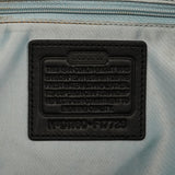 F17726 Torebka tote z szaro-czarnego płótna Signature