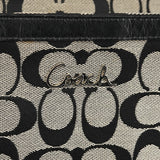 F17726 Torebka tote z szaro-czarnego płótna Signature