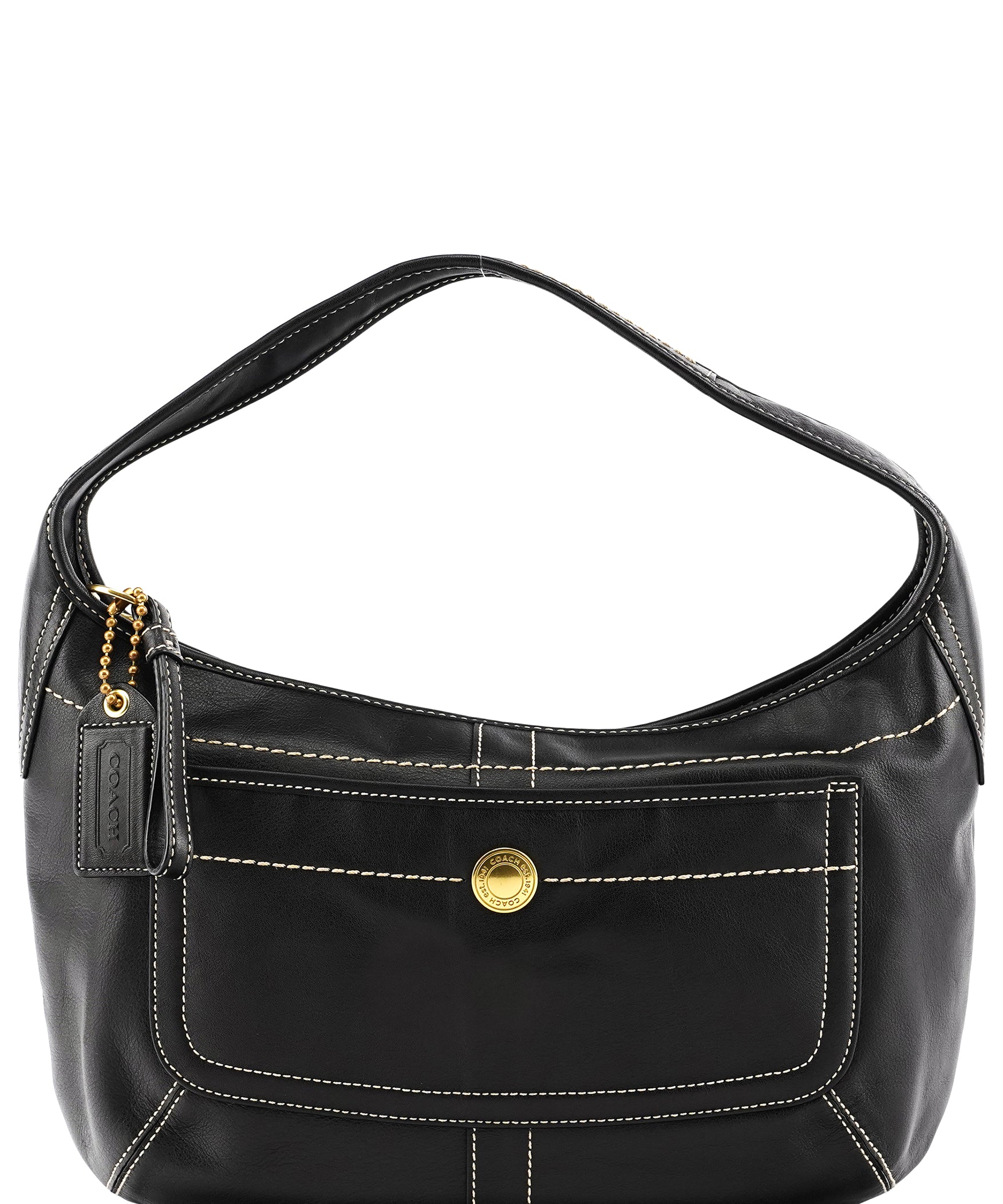 11283 Black Leather Ergo Hobo Shoulder Bag