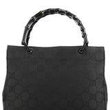 001 1016 Diana Bamboo tote i svart GG-nylon
