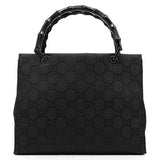 001 1016 Diana Bamboo tote i svart GG-nylon