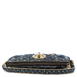 Navy Denim Polka Dot Totally Turnlock Mini Bag