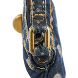 Navy Denim Polka Dot Totally Turnlock Mini Bag