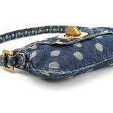 Navy Denim Polka Dot Totally Turnlock Mini Bag