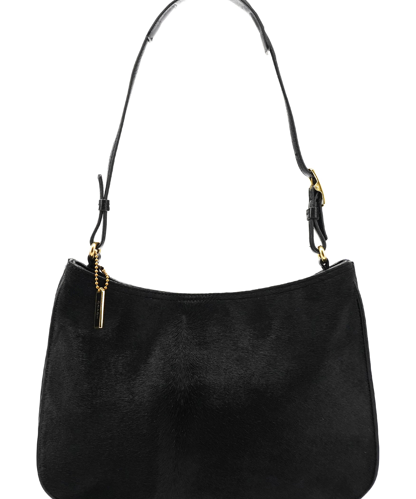8163 Black Calf Hair Girlie Shoulder Bag