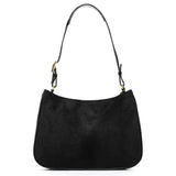 8163 Black Calf Hair Girlie Shoulder Bag