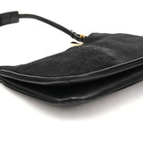 8163 Black Calf Hair Girlie Shoulder Bag