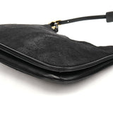 8163 Black Calf Hair Girlie Shoulder Bag