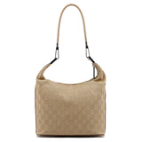 01234 Beige Tan GG Canvas Shoulder Bag