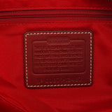 12467 Hamptons tote i beige og rød Signature canvas