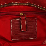 12467 Hamptons tote i beige og rød Signature canvas