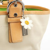 4428 Ivory Light Blue Canvas Daisy Soho Tote Bag