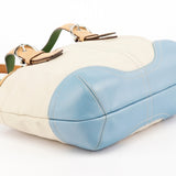 4428 Ivory Light Blue Canvas Daisy Soho Tote Bag