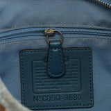 3680 Beige Blue Python Patchwork Shoulder Bag