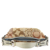3680 Beige Blue Python Patchwork Shoulder Bag