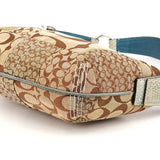 3680 Beige Blue Python Patchwork Shoulder Bag