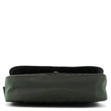 Green Tessuto Nylon Flap Shoulder Bag