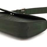 Green Tessuto Nylon Flap Shoulder Bag