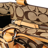 8K07 Hamptons tote i beige og cognacfarvet Signature canvas