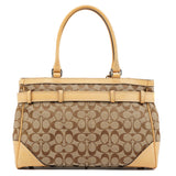 8K07 Hamptons tote i beige og cognacfarvet Signature canvas