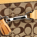 8K07 Hamptons tote i beige og cognacfarvet Signature canvas