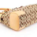 8K07 Hamptons tote i beige og cognacfarvet Signature canvas
