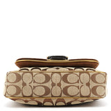1495 Borsa a spalla Soho in tela Signature beige e bronzo