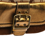 1495 Borsa a spalla Soho in tela Signature beige e bronzo