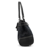 8K07 Hamptons tote i svart Signature-canvas