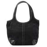 11292 Signature Ergo Schultertasche aus schwarzem Canvas