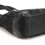 11292 Signature Ergo Schultertasche aus schwarzem Canvas