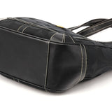 11292 Signature Ergo Schultertasche aus schwarzem Canvas