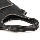 11292 Signature Ergo Schultertasche aus schwarzem Canvas
