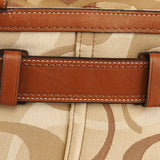 F13337 Hamptons shopper van beige Signature canvas en cognac leer