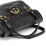 F27231 Soho 2-way tas van zwart leer