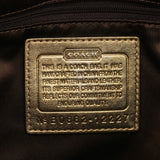 12227 Borsa a spalla Signature Ergo in tela beige e oro