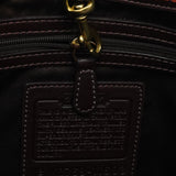 11603 Borsa a spalla Signature Ergo in tela beige e marrone