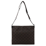 001 3283 Crossbodytas van donkerbruin GG-nylon