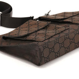 001 3283 Crossbodytas van donkerbruin GG-nylon