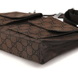001 3283 Crossbodytas van donkerbruin GG-nylon